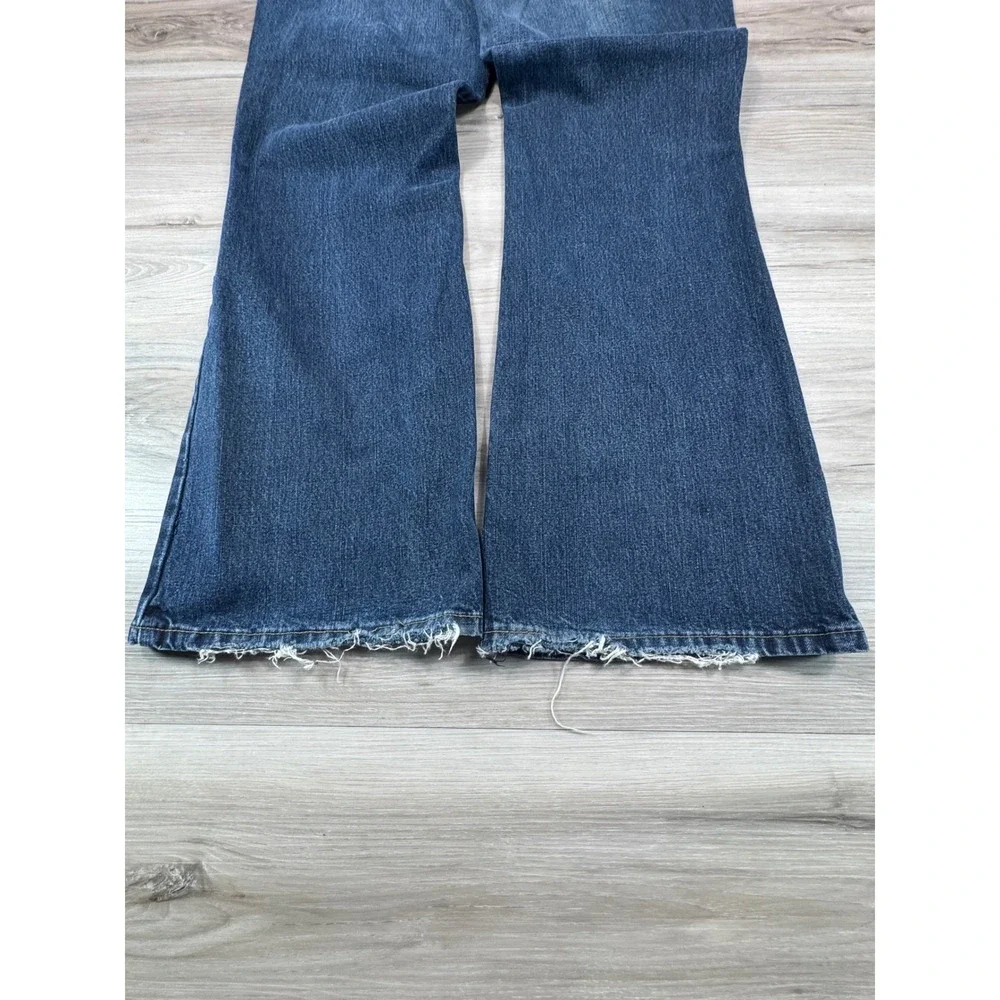 Vintage Jordache Lo-Rise Flare Jeans Women 15/16 Blue Dark‎ Wash Button Fly
